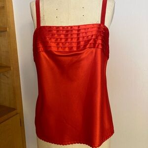 Ruffled Red Satin Tank Christmas Valentines Anniversary